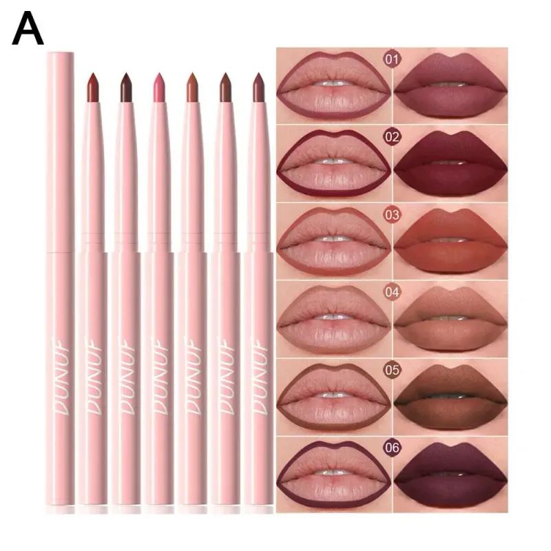 12 kleuren Matte Lip Liner Potlood Set Romige Fluwelen Lippenstift Langdurige Waterdichte Gladde Hoog Gepigmenteerde Lip Make-Up voor Vrouwen