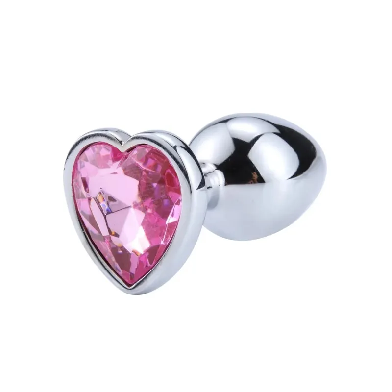 S/M/L Anal Plug Heart Shape Crystal Metal Anal Beads Butt Plug Prostate Massager Adult Gay Products Sex Toy Shop for Female Male