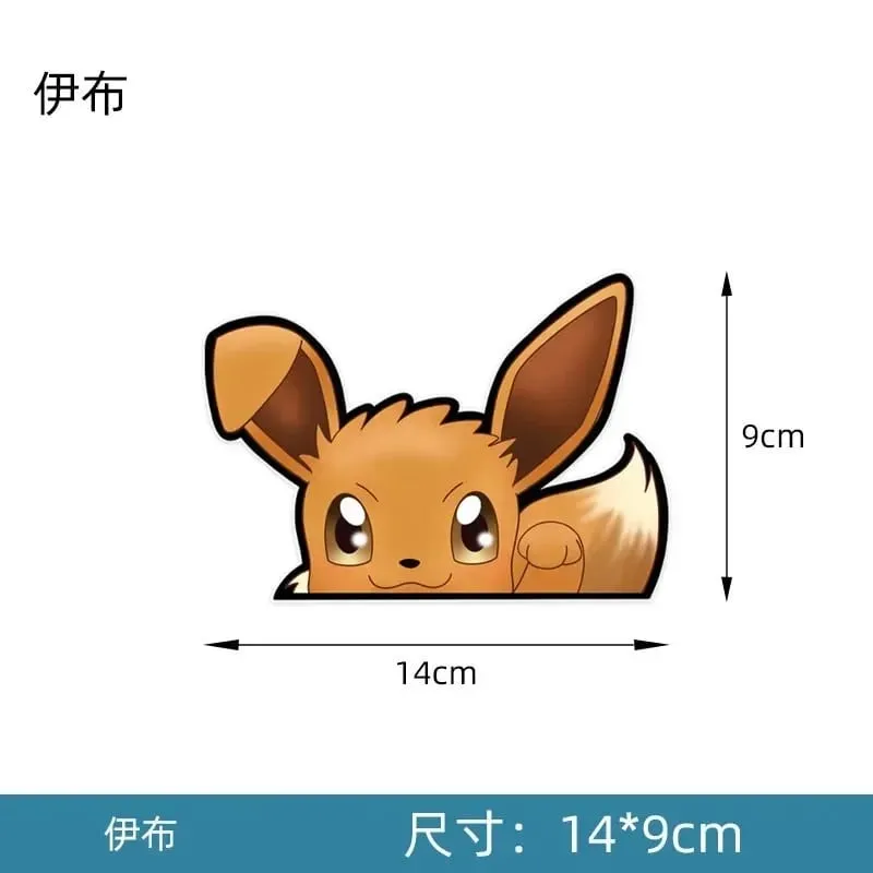 20styles Pokemon Car Stickers Anime Figure Pikachu Gengar Eevee Charmander Cute Cartoon Doll Creative Sticker Birthday Gifts