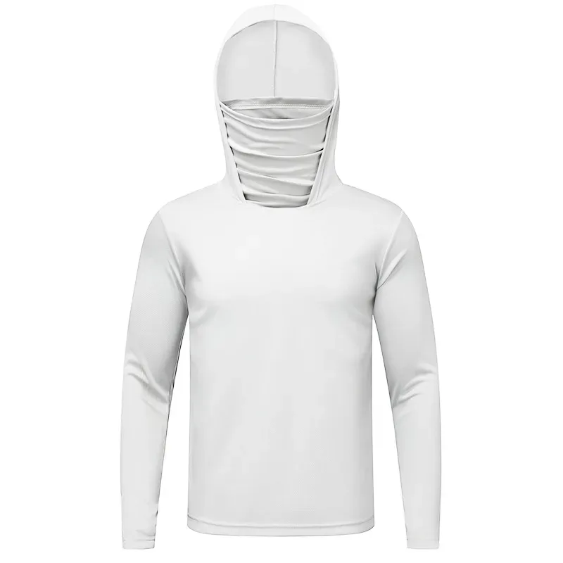 Panlalaking summer plus size na sportswear na mabilis na tuyo na may hooded casual ice silk breathable lightweight fishing at sun protection suit