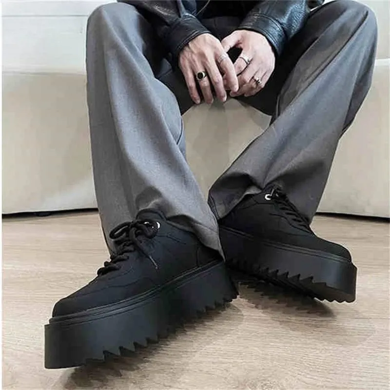 2026 Fashion Chunky Sneakers Men Non-Slip Casual Sports Shoes Loafers Wear-resistant All-match Thick Bottom White Shoes for Men