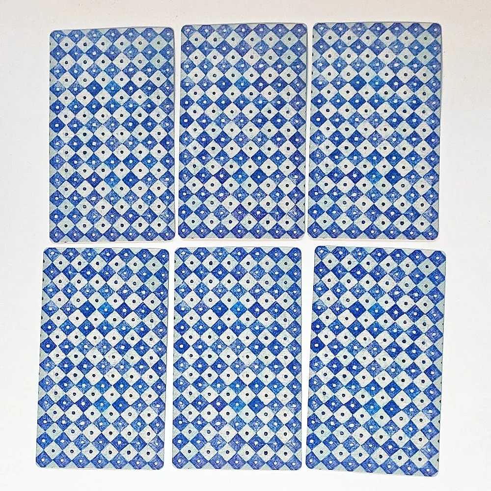Printed on 350GSM Double-embossed Cardstock 12*7cm Rediscovered Classic Tarot Deck 78 Pcs Tarot Cards Drawn with Ball Pens