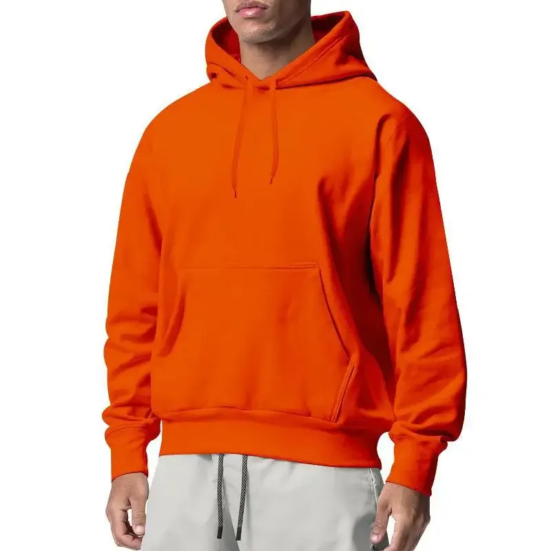 2026 New Men's Fashion Harajuku Hooded Sweatshirts Casual All-match Pullovers Male Streetwear Autumn Winter Fleece Warm Hoodies