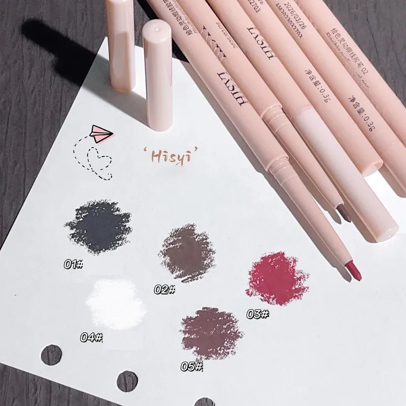 Matte Red Brown Eyeliner Gel Pen Ultra-thin Long Lasting Quick Dry Smooth Colorful Eye Shadow Lying Silkworm Pen Makeup Cosmetic
