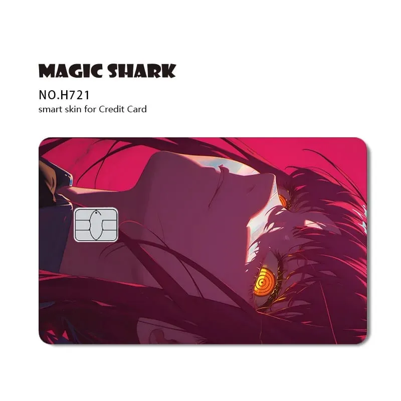 Magic Shark Cool Anime Cool Holographic Laser Shinny Film Skin Sticker Cover for Bank Credit Debit Card