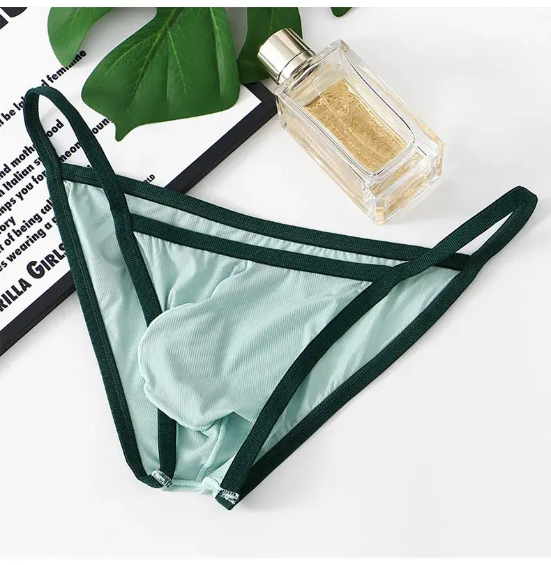 Men's Underwear Low-waist Ice Silk Briefs Breathable Soft Panties