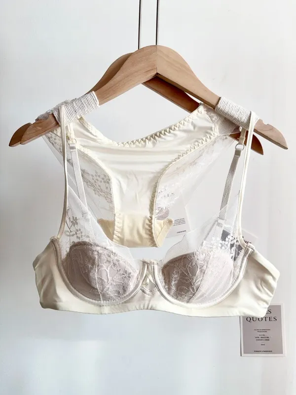 Women Red Sexy Lace Bra Set Push Up Soft Underwire Thin Lingerie Comfortable Support for Small Bust Female Underwear Suit S-XL