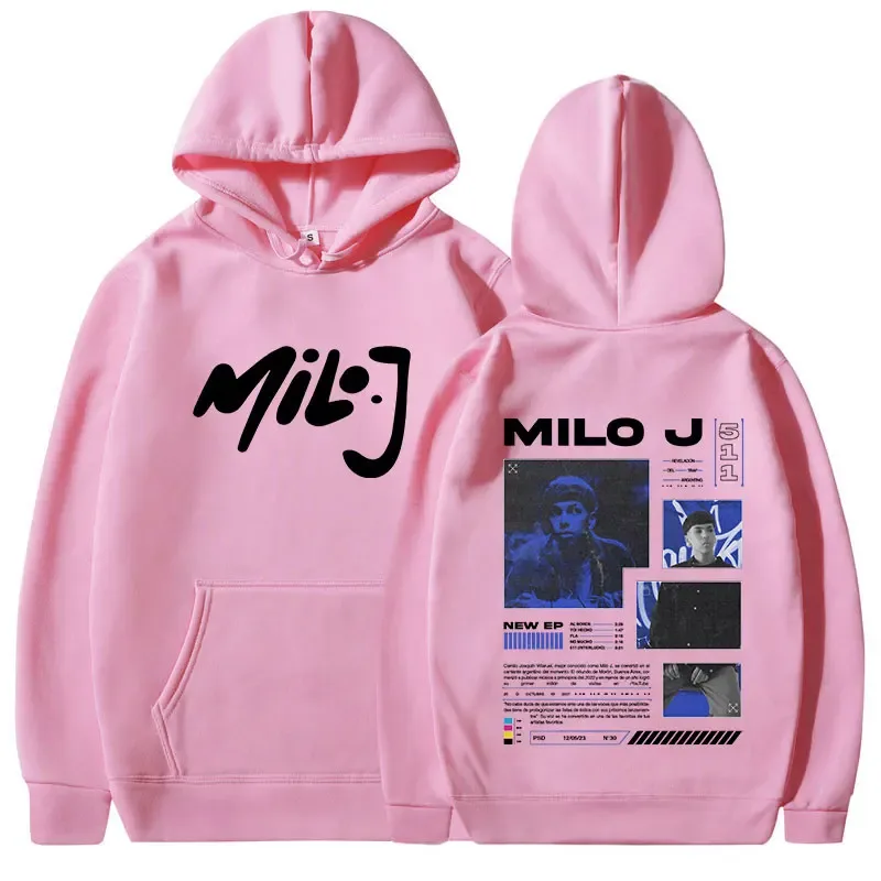 Rapper milo j 511 álbum merch hoodies roupas masculinas vintage hip hop moletom com capuz casual pullovers de grandes dimensões streetwear