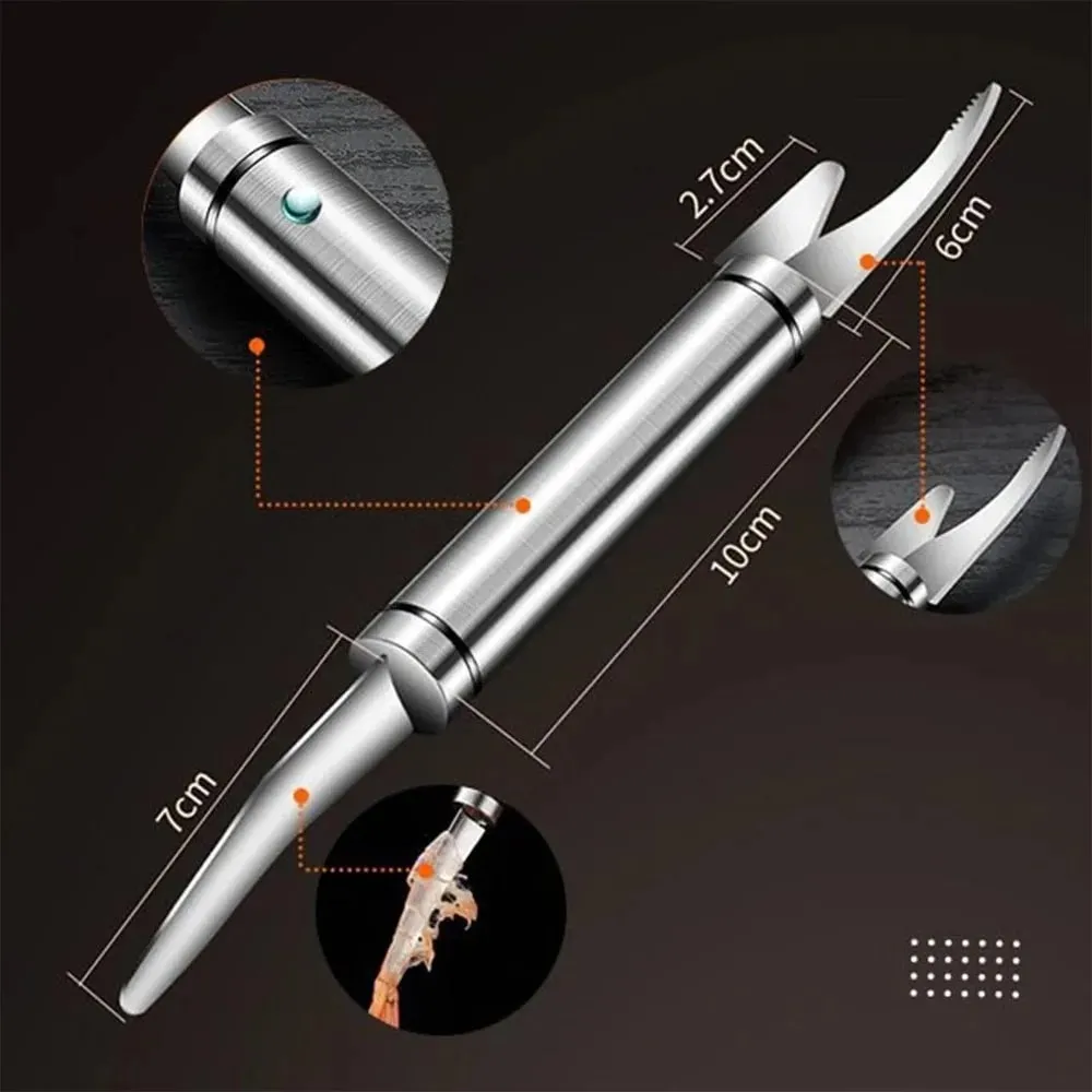 Seafood Tools Multifunctional Fast Shrimp Peeler Stainless Steel Shrimp Line Cutting Scraping Digging Fish Scales Knife Kitchen