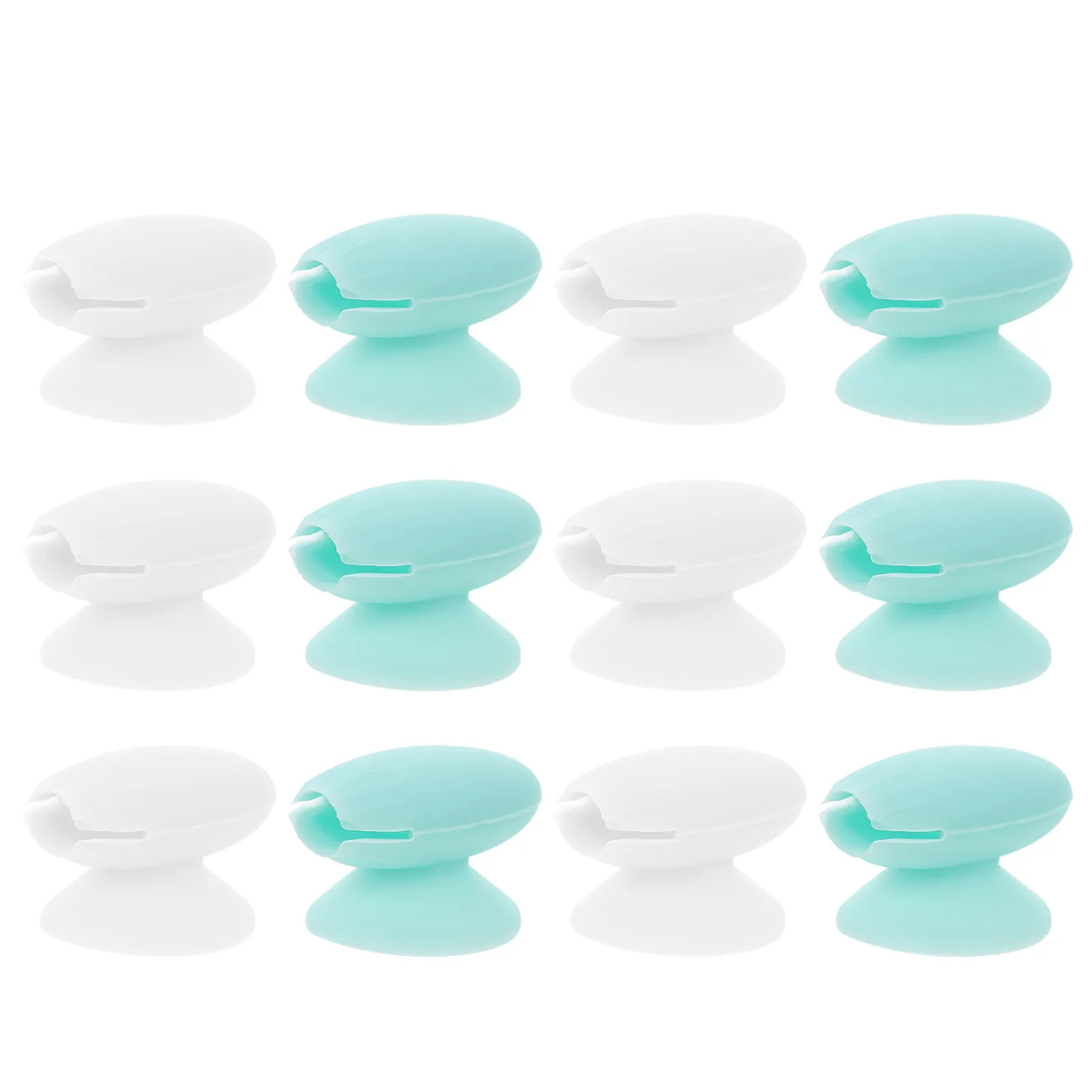 12Pcs Reusable Silicone Lip Brush Covers Anti-Fall Suction Cap for Makeup Brushes Dirt-Proof Portable Storage Brush Head