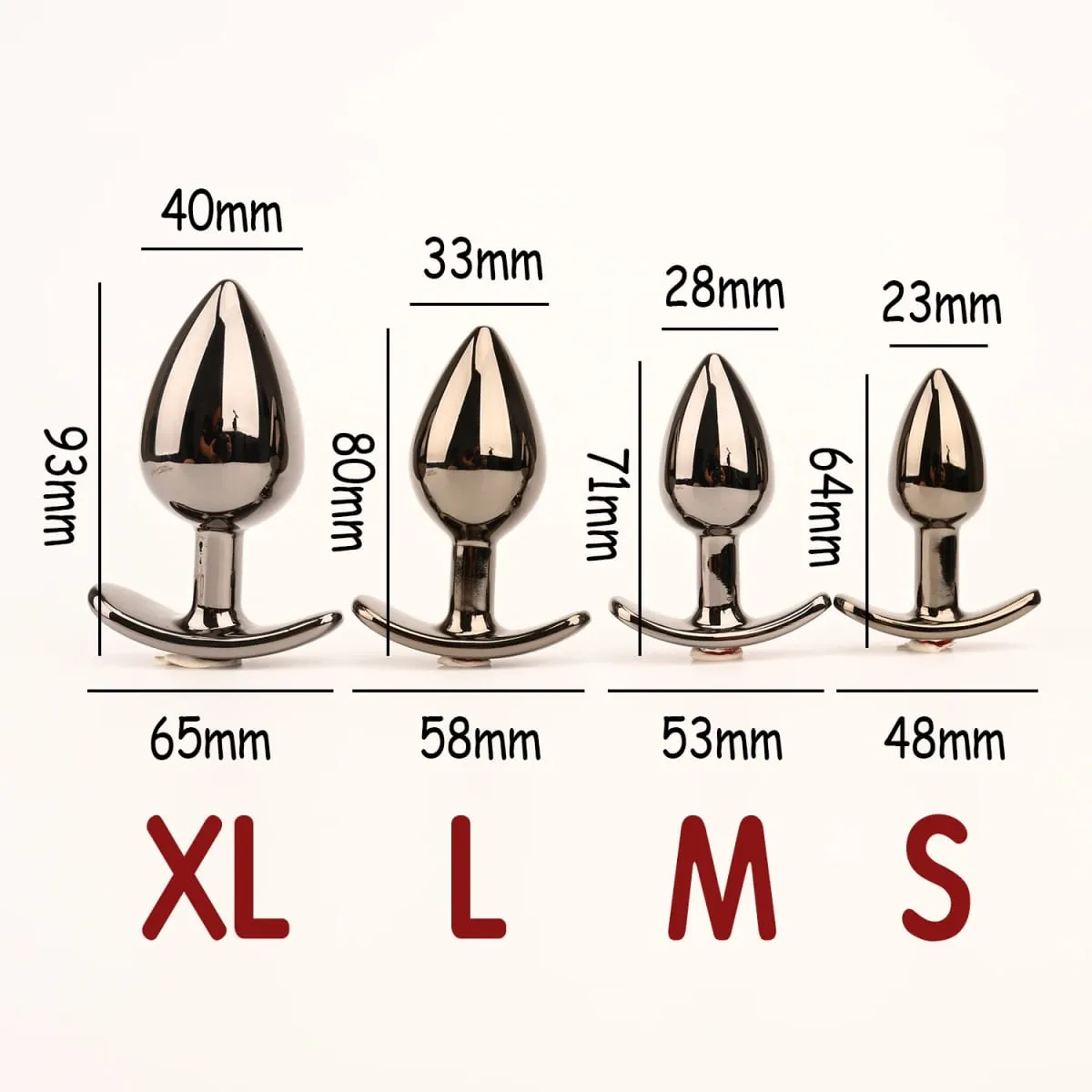 Metal Anus Butt Plug Anal Sex Toys with Crystal Diamond Base Tapered Trainer Jewel Analplug Buttplug Butplug