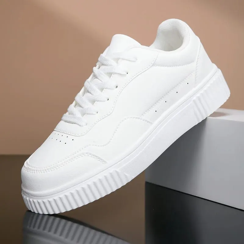 Unisex Sneakers Casual Board Shoes Men Chunky Platform Footwear Women Classic Lace Up Skate Shoes Lightweight Trendy Sneakers