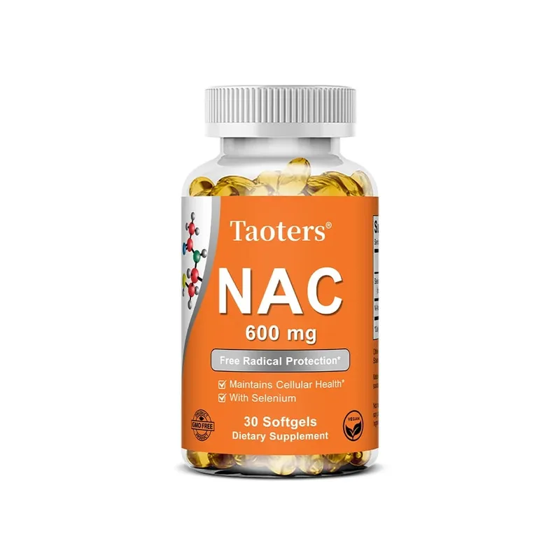 NAC N-Acetyl Cysteine Capsules Immune Respiratory Health Antioxidant Supplements Non-GMO Gluten-Free