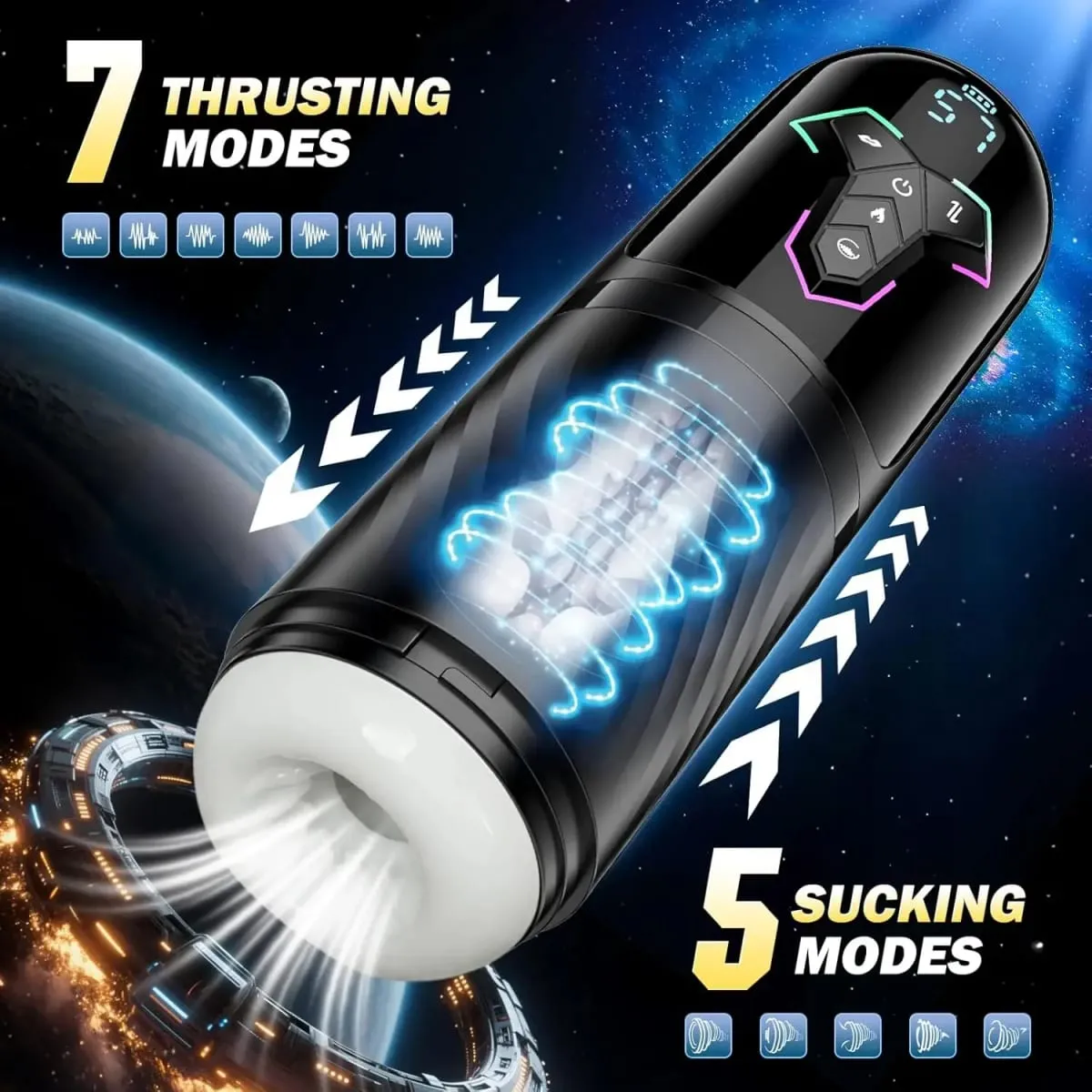 4 IN 1 Telescopic Sucking Licking Masturbator Cup Vagina Masturbation Blowjob Adults Sex Toy for Men Piston Automatic Mastubator