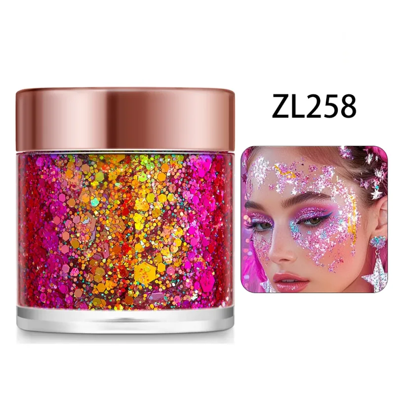 Chameleon Glitter Gel Sequins for Eye & Body Hair Makeup Bright Pearl Sequins Shimmer Face Shiny Decorations DIY Art & Parties