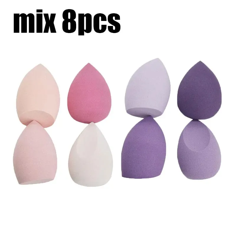 4/8/16pcs Cosmetic Puff Set Beauty Egg Wet And Dry Dual-Use Egg Makeup Foundation Sponge Air Cushion Puff Soft Makeup Tools
