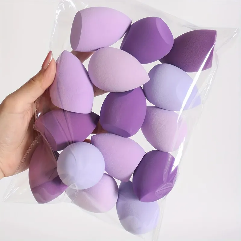 9-teiliges, latexfreies Make-up-Schwämme-Set, Nass-/Trocken-Mischschwamm für flüssiges Cremepulver, alle Hauttypen, zufällige Farben/Formen
