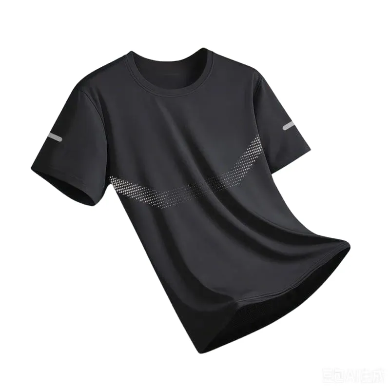 New Ice Silk Running Shirts Men Loose Short Sleeve Top Basketball Gym Sportswear For Male Fitness Workout Mesh Breathable Tee