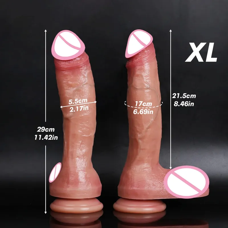 Realistic Dildo Penis Soft Double Silicone Dildos Vaginal and Anal Masturbator Big Dick For Woman Masturbation Adult Sex Toy 18+