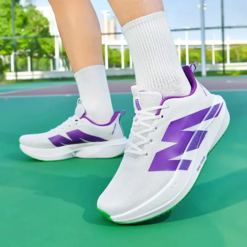 Fashion Men Women Outdoor Running Shoes Marathon Carbon Board Lightweight Comfort Casual Sneakers Breathable Mesh Sports Shoes