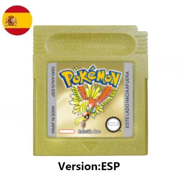 Cartouche de jeu vidéo Pokemon 16 bits, plusieurs styles, rouge, bleu, cristal, doré, vert, argent, jaune, carte de Console GB/SP