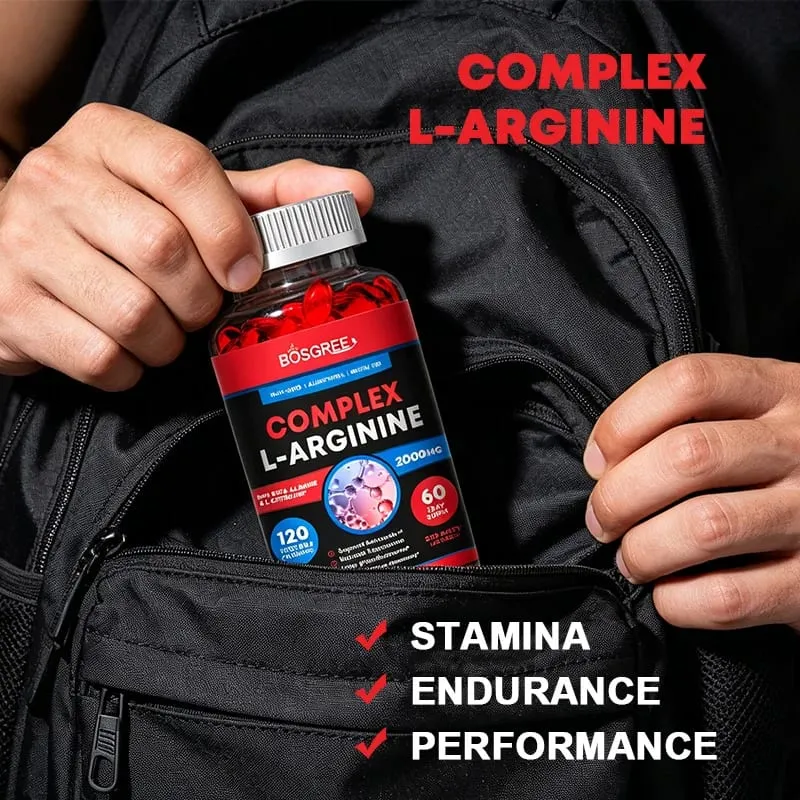 L-Arginine Supplement Helps Build Muscle& Supports Blood Flow Circulation Nutrient Delivery-Heart Health- Exercise Performance