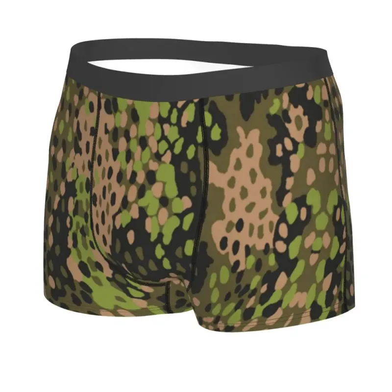 Male Cool WW2 Camo Underwear Germany Arm Military Camouflage Boxer Briefs Stretch Shorts Panties Underpants