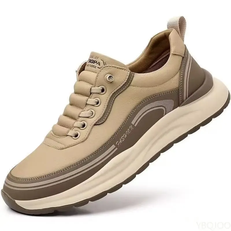 Large size summer new breathable wear-resistant men's shoes casual comfort sneakers men's fashion versatile thick soled shoes