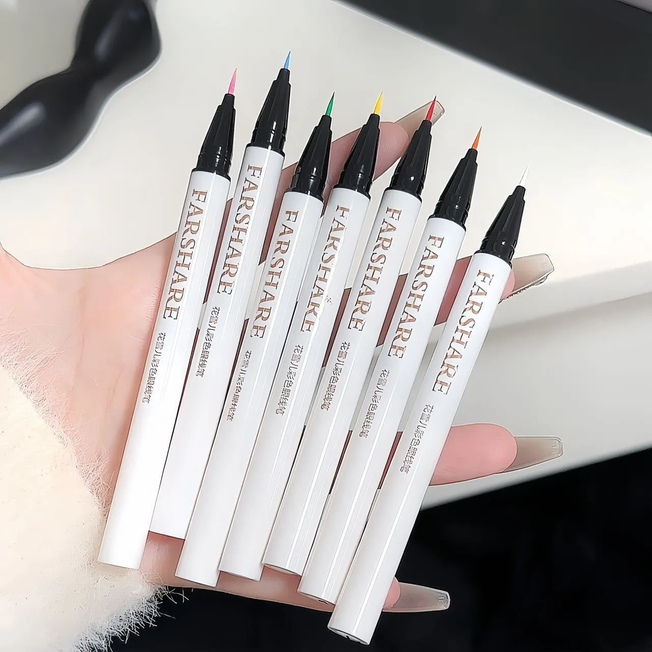 12 Colors Waterproof Eyeliner Pen Ultra-Fine Tip Liquid Eyeliner Long-Lasting Eye Liner Quick-Dry Colorful Makeup for Cosplay — image 4