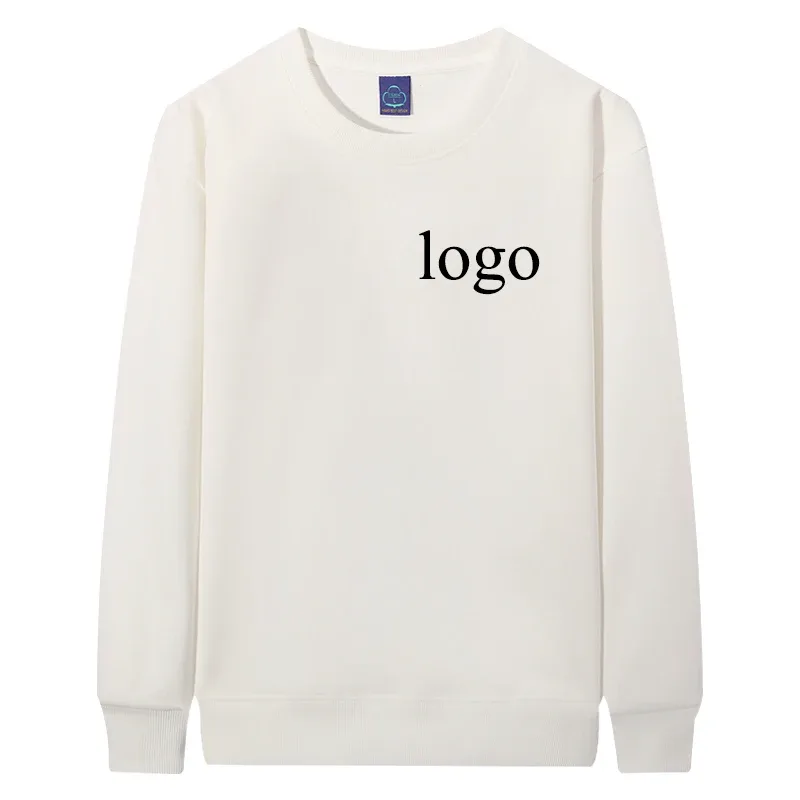 Customized Round Neck 60% Cotton Hoodies Men Fashion Printed Loose Long Sleeve Pullover Women Personality Streetwear Sweatshirts