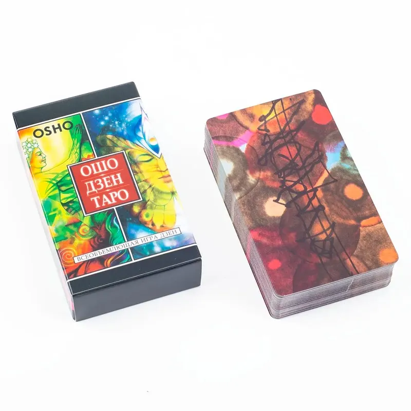 ОШО ДЗЕН ТАРО OSHO ZEN TARO 79st Ryska visioner Ödespådom Tarotkort FortuneTelling Kortspel Festbrädspel 10,3x6CM