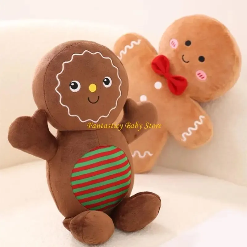J6BE Dessert Stuffed Plush Pillow for Christmas Decoration Festive Room