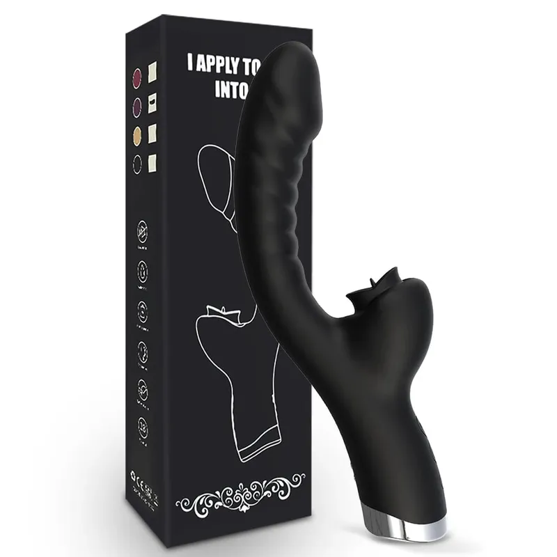 3 i 1 Tapping Flapper Vibrator Analsex Klitoris Klit Sucker Stimulator Sexlegetøj Kvinde Slikker Sutte Vibratorer Voksenvarer