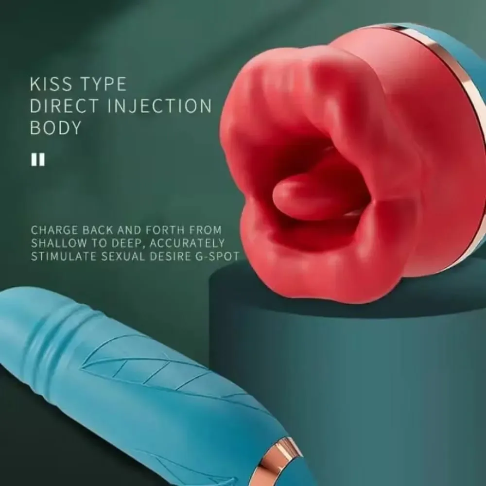 2in1 Clitoral Licking Rotating G Spot Vibrator Clit Tongue Dildo Vaginal Vibrating Stimulator Adult Sex Toys for Women