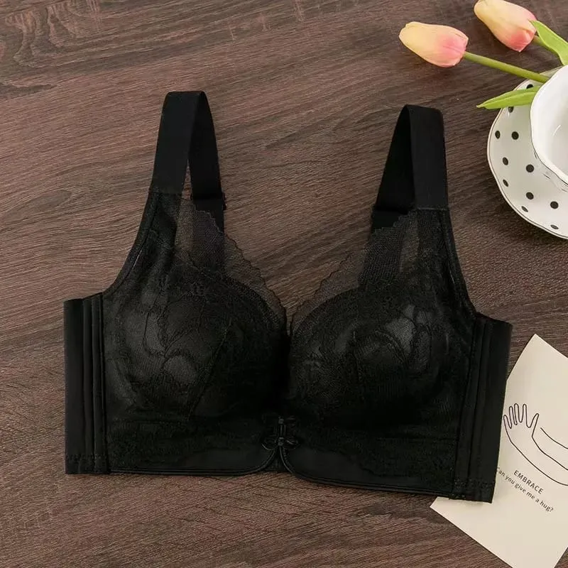 Sexy Lace Push Up Lingerie Bra Small Breast Gathering Anti-sagging Non-underwire Adjustable Bra