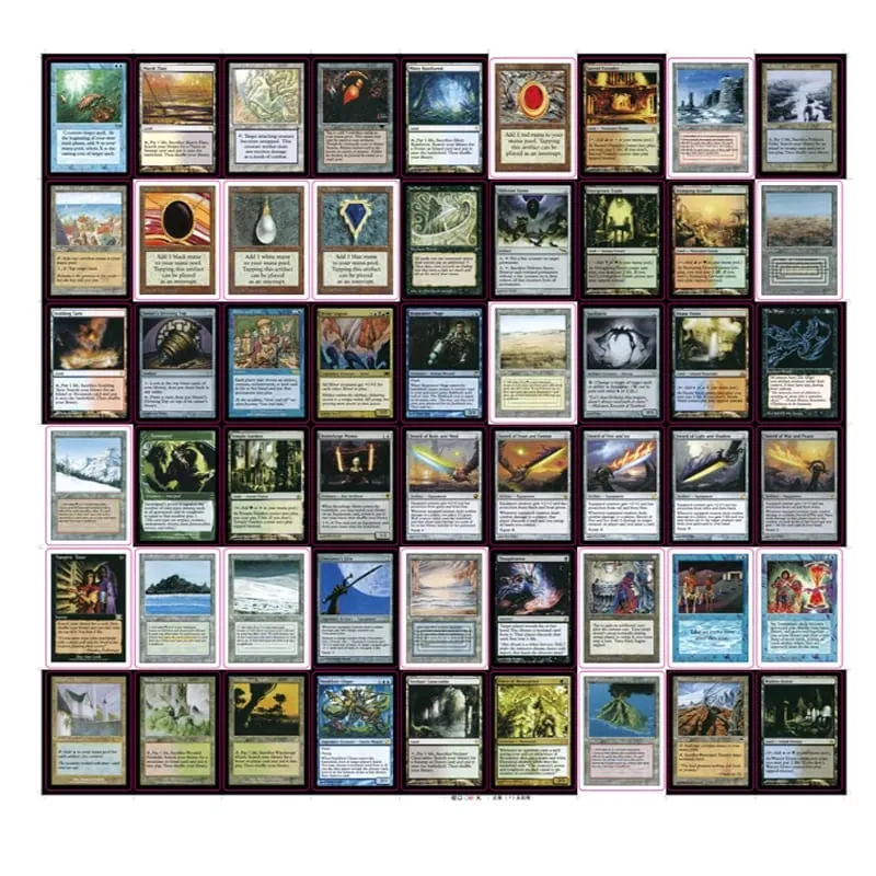 216 Pcs Black Core Cards P9 Dual Land Fetch Land Shock Lands Proxy Cards Cards
