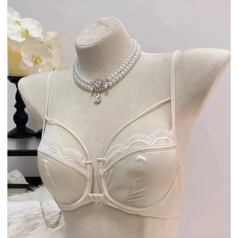 Front Close Smooth Bra Half Cup Pushup Minimizer Soft Wire Side Support Breathable Summer French Lingerie Бюстгальтер Женский