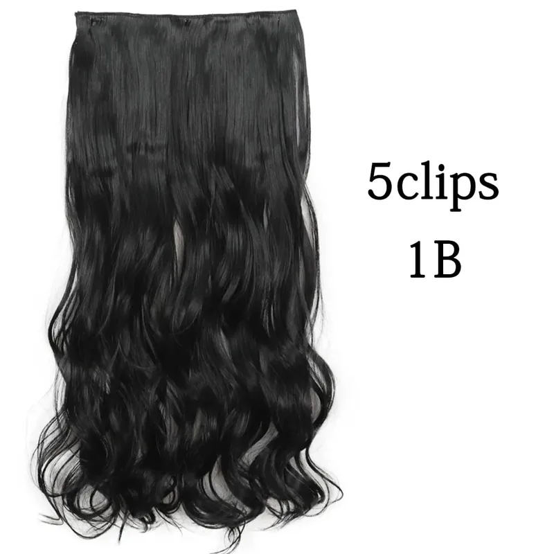 Tổng Hợp 22 32 Inch 5 Kẹp Tóc Chịu Nhiệt Giả Bộ Tóc Giả Dài Lượn Sóng Kiểu Tóc Kẹp Trong Tóc