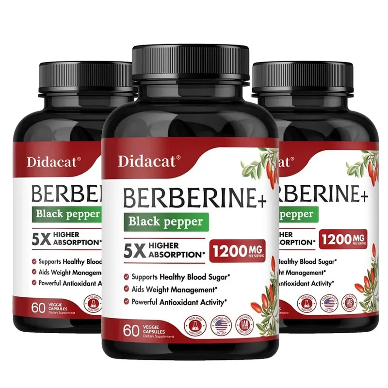 1200 MG Premium Berberine Supplement Capsules Supports Immune System CardiovascularHeart & Gastrointestinal Wellness