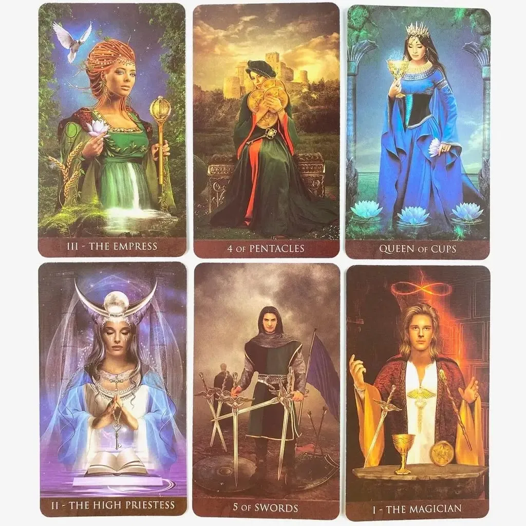 10,3*6 cm Teljes angol Arcanum Tarot 78 kártyapakli Rejtélyes Jóslás Orákulum Játékkártya Családi Buli Társasjáték
