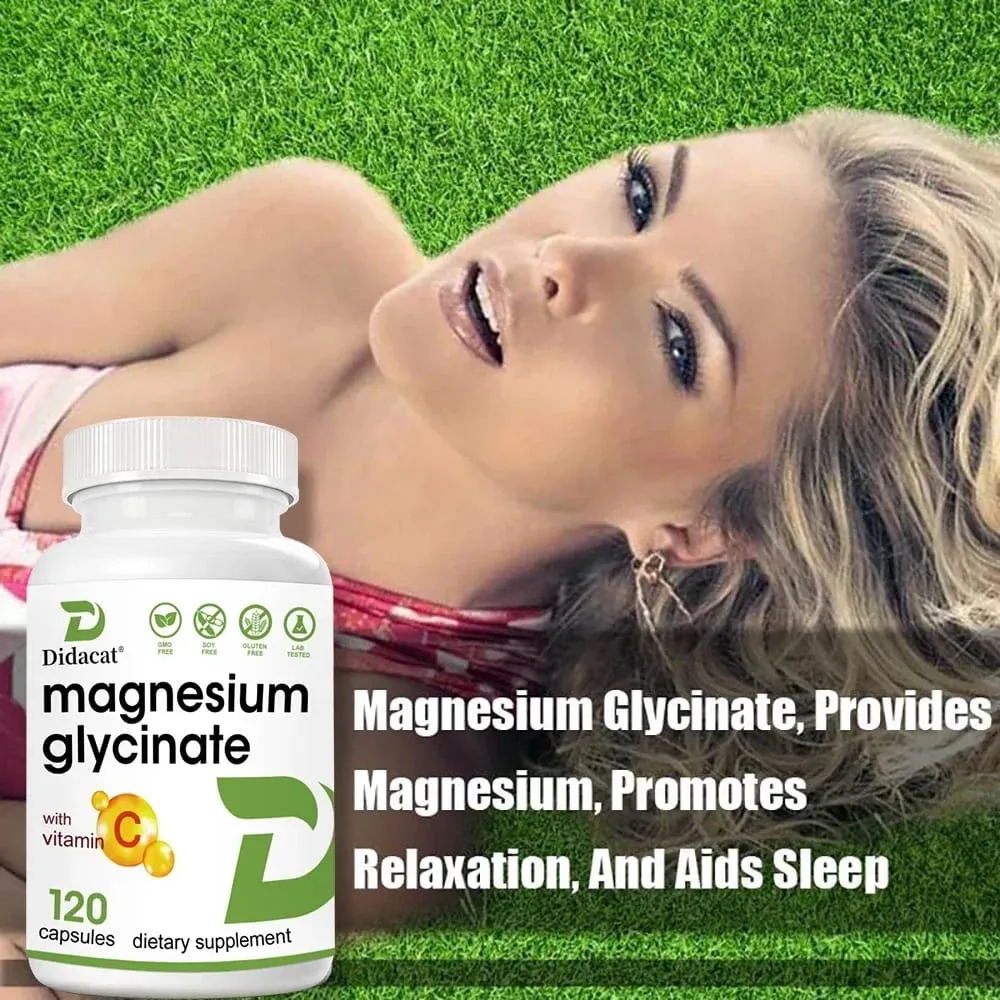Magnesiumglycinat 1000 mg 120 vegetarische Kapseln – hochreines Spurenelement für die Gesundheit von Muskeln, Gelenken, Herz und Verdauung