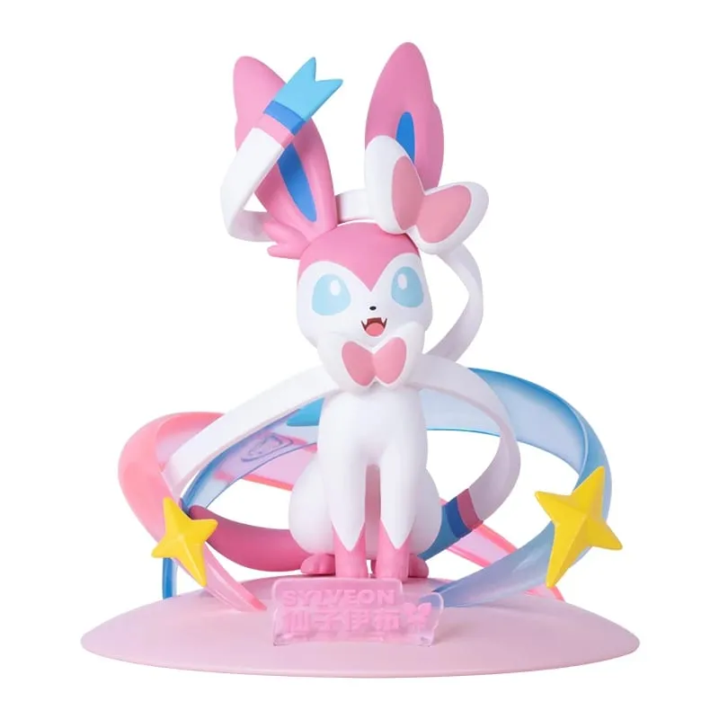 正版寶可夢可動人偶皮卡丘超夢雕像 Gardevoir Sylveon 動漫收藏模型寶可夢玩具禮物