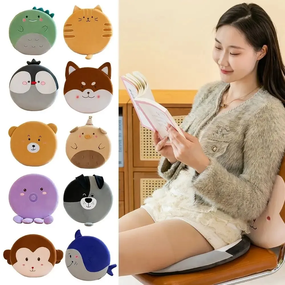 Universal Cartoon Animal Dog Cat Chair Cushion Comfortable Thick Seat Pads Soft For Office Student Dormitory Car