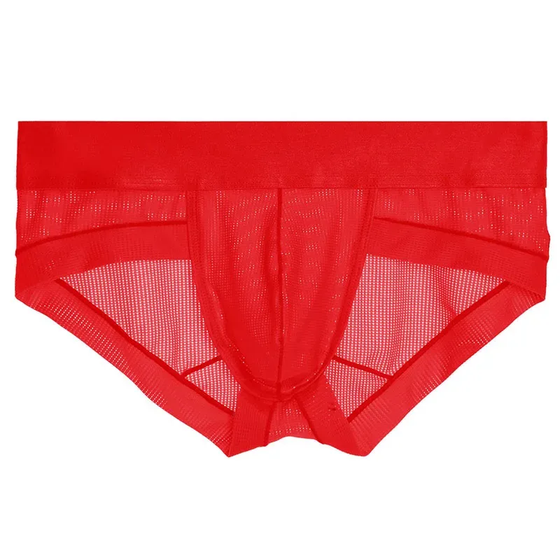 ใหม่ชุดชั้นในกางเกงผู้ชาย Cueca Masculina Ropa ภายใน Hombre Calzoncillos ตาข่าย Breathable กางเกง S-XL