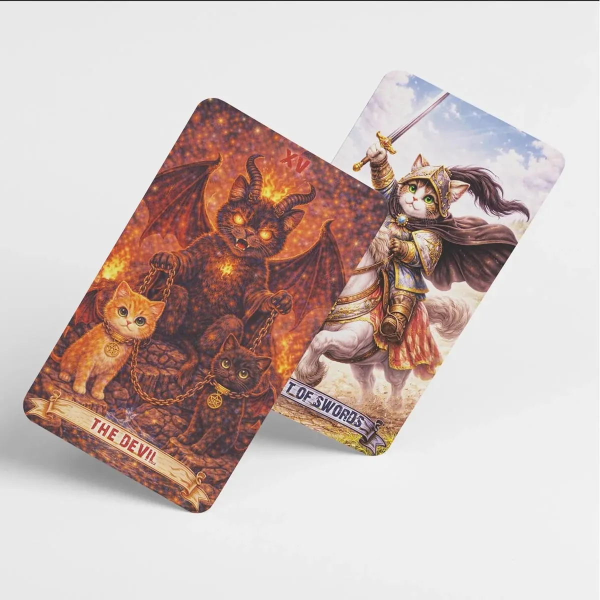 Magic Cat Tarot 78 Cards 13x8 Cm Ideal for Beginners Paper Manual Emotion Expression Subtle Magic Details Card Games