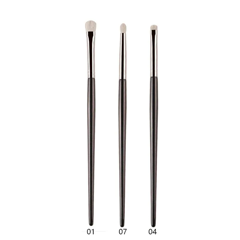 1 Buah Kuas Makeup Eyeshadow Rambut Kuda Poni Putih Detail Lipatan Presisi Noda Kecil Kuas Rias Eye Shadow Bevel Liner Bibir