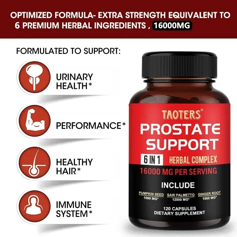 Natural Saw Palmetto - Prostate Health Support Supplement Improves Toilet Frequency and Urgency Promotes Healthy Hair Growth