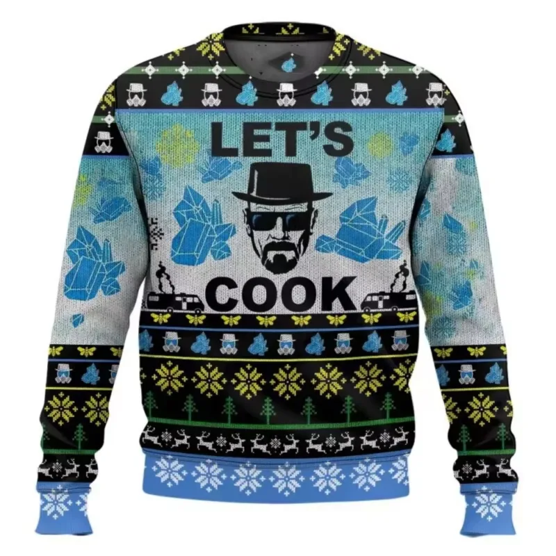 Let Him Cook Breaking Bad Movie 2026 New Christmas Happy Fashion Cartoon Men and Women Street Hip Hop Couple Sweatshirt