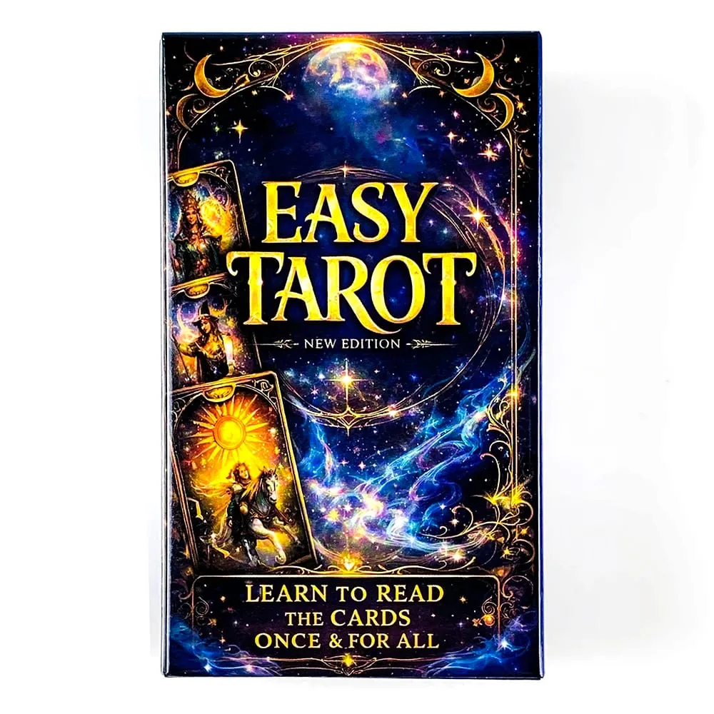 Easy Tarot Deck 78 Cards Learn To Read Tarot Cosmic Starry Sky Cards For Beginner Friendly Witch Divination Board Game Card Game