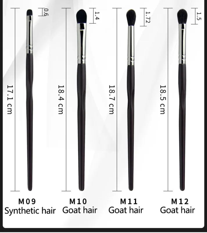 4pcs Animal hair Eyeshadow Makeup brushes Eye shadow Brow Make Up Brush Blending Crease Concealer Basic Beauty Tools accessories